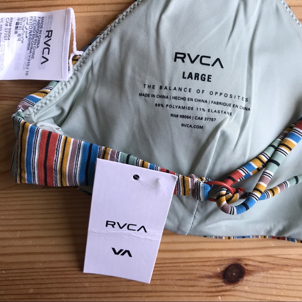 RVCA Bathing Suit bikini top NWT - Picture 5 of 5